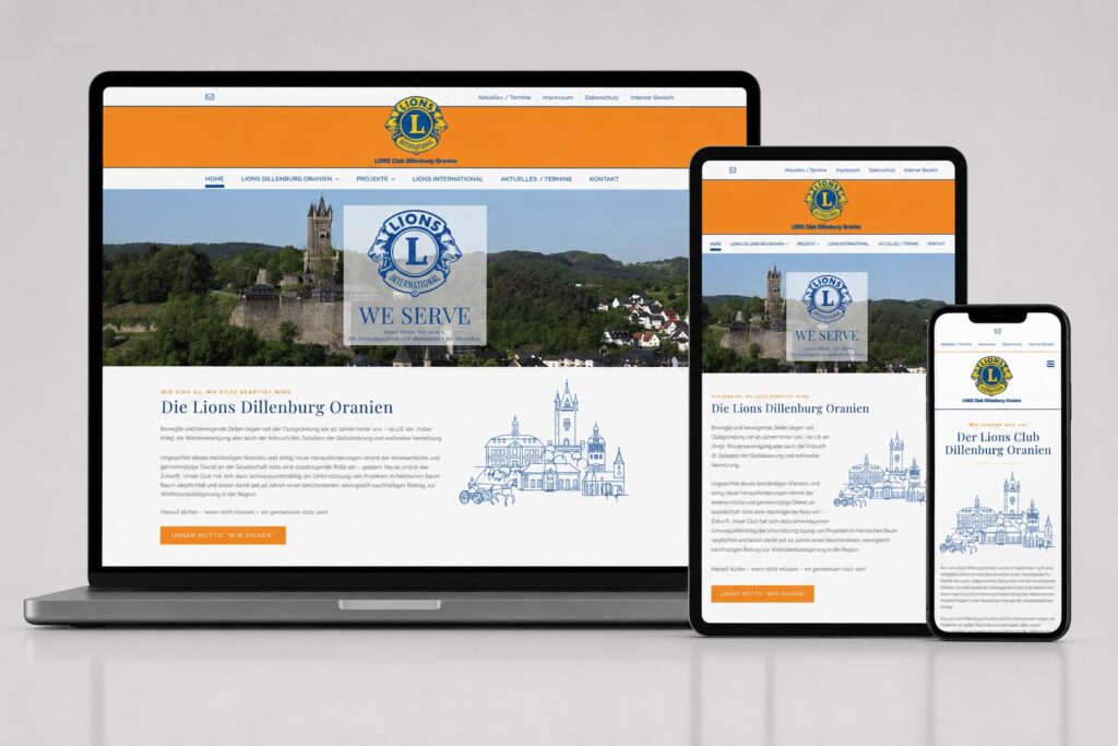 Website-Referenz Lions Club Dillenburg Oranien
