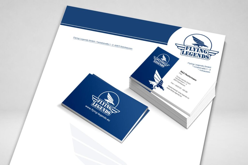 Logo, Briefpapier und Visitenkarten für die Luftfahrt